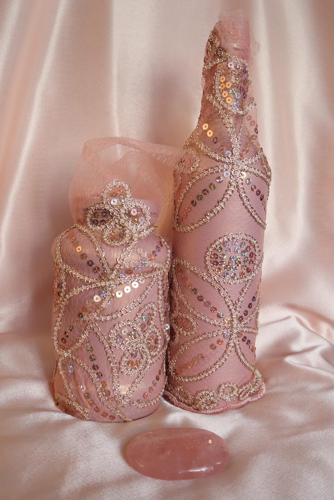 Hand Crafted Enchantment Gypsy Bottles And Pillows Set