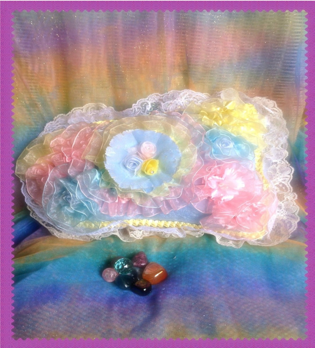 Hand Crafted Flower Mountain Pillow (Baby Powder-Scented)