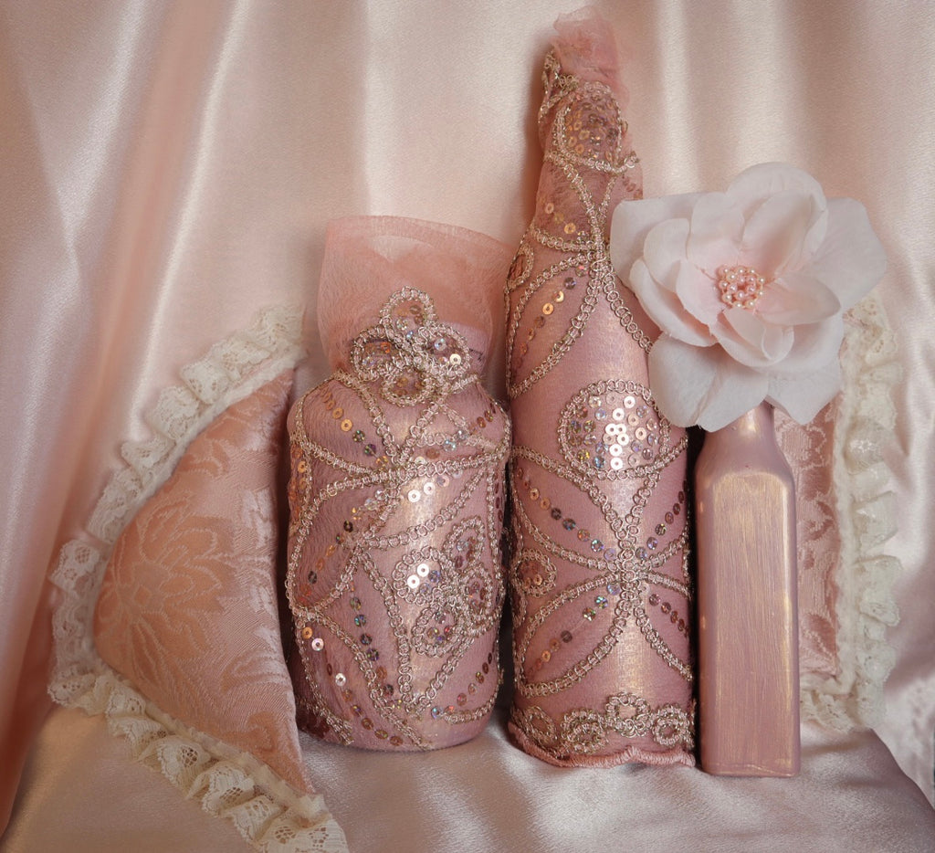 Hand Crafted Enchantment Gypsy Bottles And Pillows Set