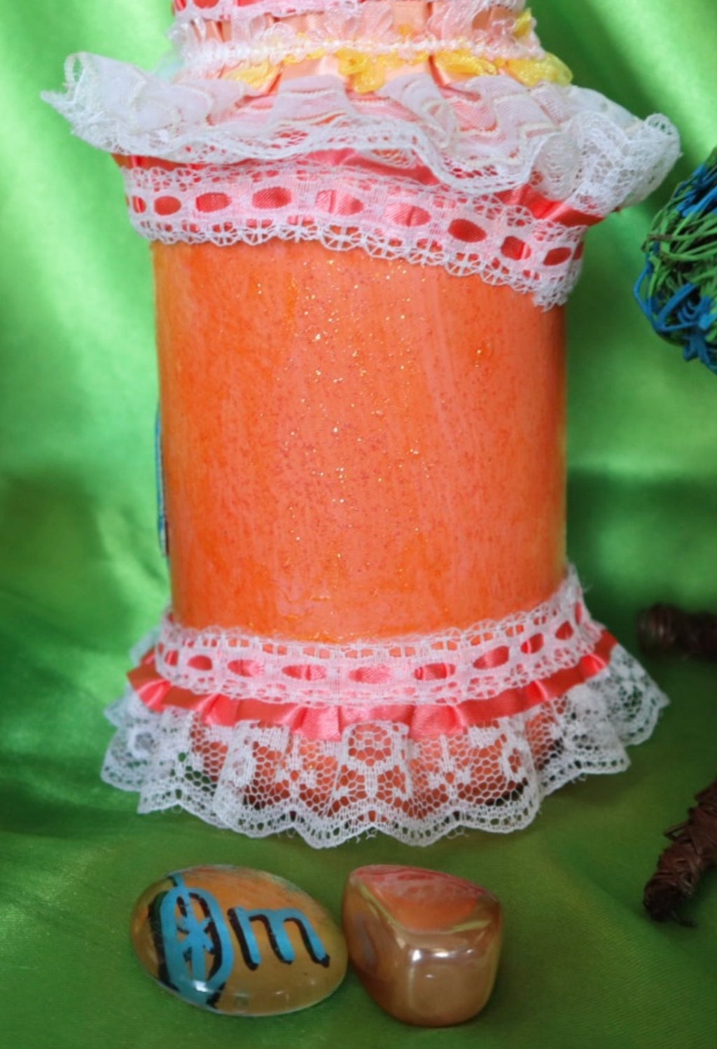 VW Bug Gypsy Jar & Flower Power Pillow Set (Sweet Floral Scented Pillow)