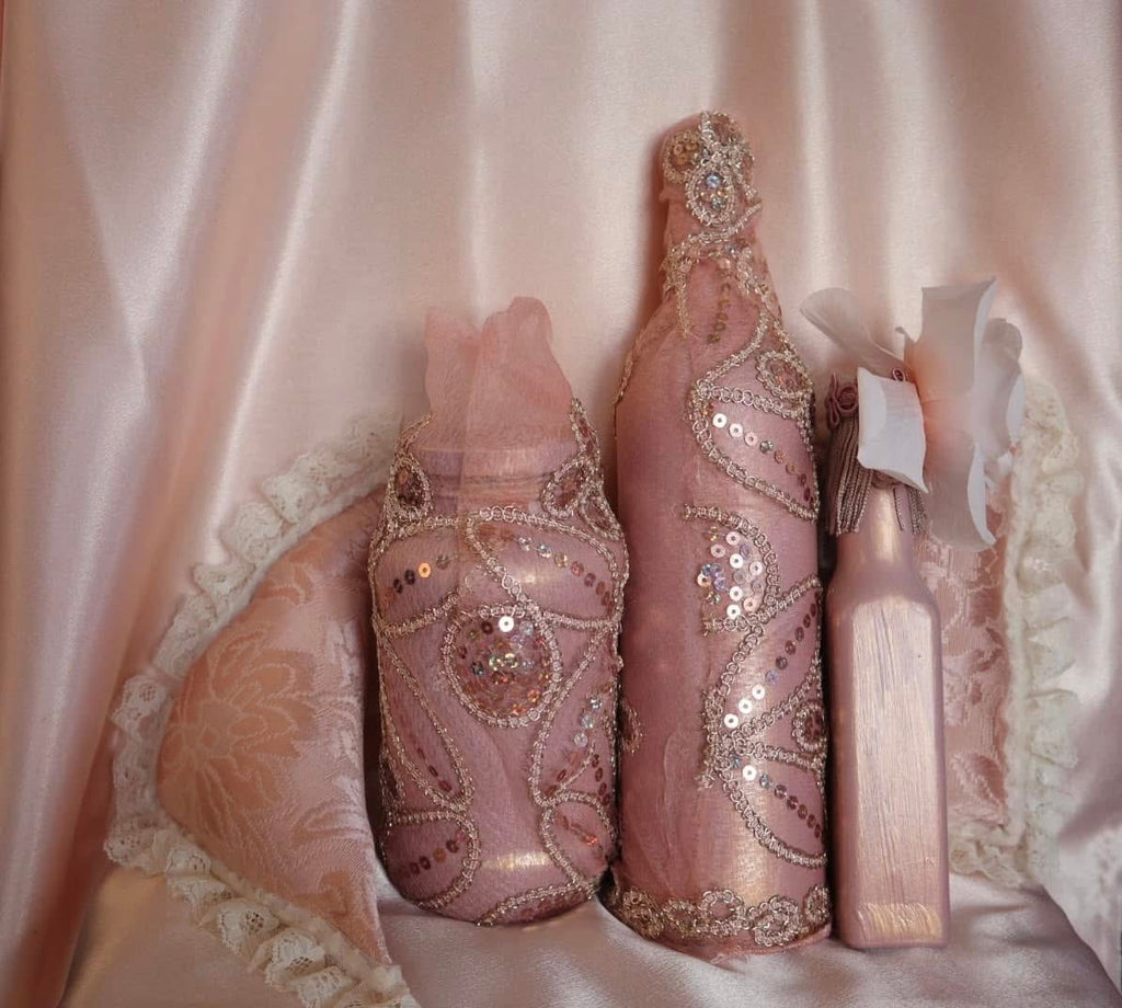 Hand Crafted Enchantment Gypsy Bottles And Pillows Set