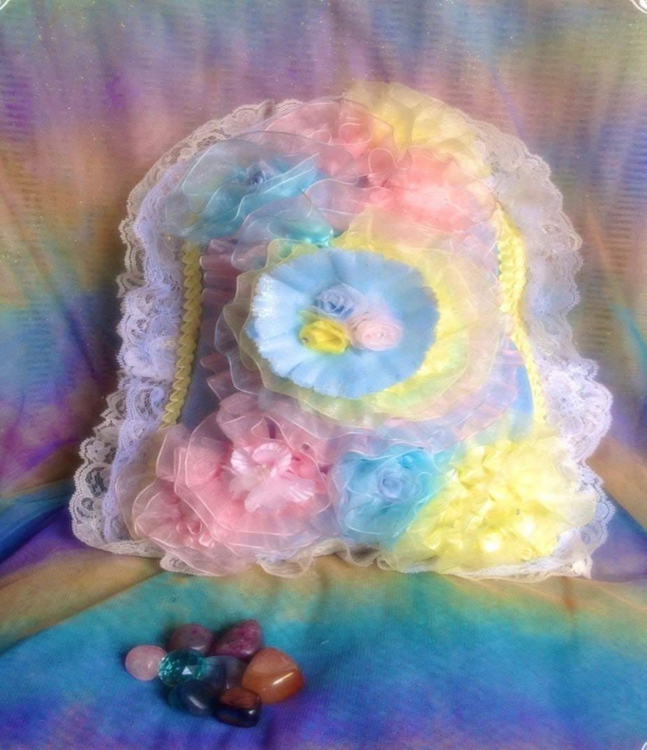 Hand Crafted Flower Mountain Pillow (Baby Powder-Scented)
