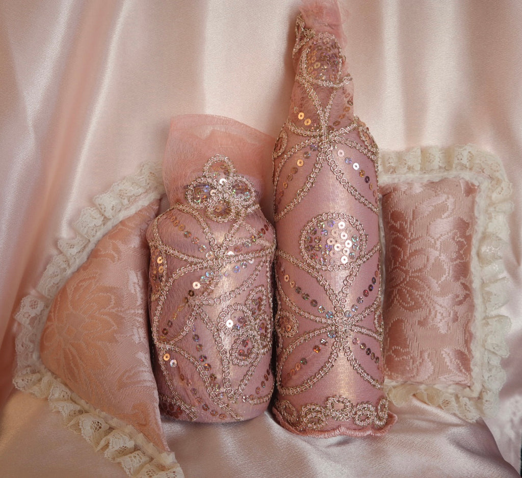 Hand Crafted Enchantment Gypsy Bottles And Pillows Set